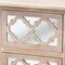 Baxton Studio Celia White-Washed Wood and Mirror 2-Drawer Quatrefoil Nightstand 162-10263 - alternate 5